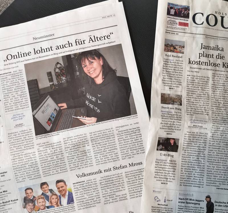 Bericht im Holsteinischen Courier Reiseblog Jana Stübing
